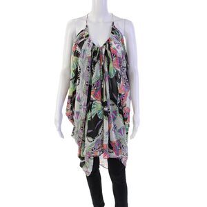 Mara Hoffman Swim Womens Abstract Print Cover-Up Blouse Multicolor Size M